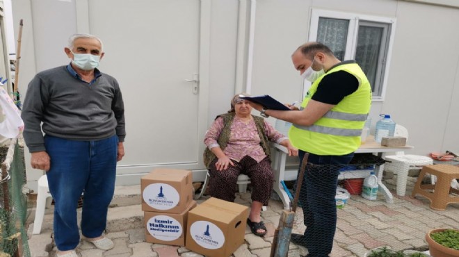 Büyükşehir Karaburun'daki depremzedelerin yanında!