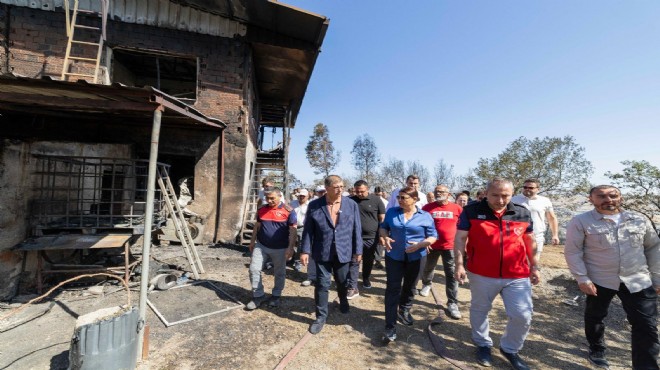 Büyükşehir den yangın bölgesinde yara sarma mesaisi