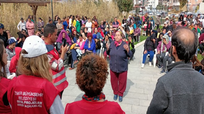 Büyükşehir yalnız bırakmadı: Çadır kentte 8 Mart kutlaması