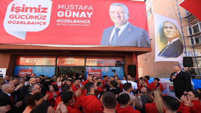 CHP Güzelbahçe'de miting gibi SKM açılışı