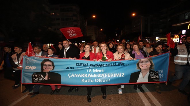 CHP Konak Adayı Mutlu şehitler için yürüdü: Kendini feda edenlerin izinden gideceğiz