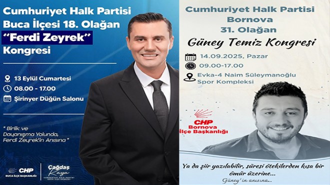 CHP de Bornova ve Buca dan anlamlı kongre kararı!