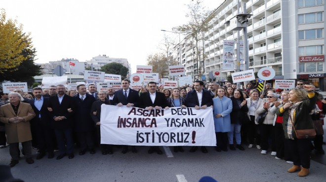 CHP den İzmir de asgari ücret isyanı... İktidara seslendiler: 1 sene içinde gideceksiniz!