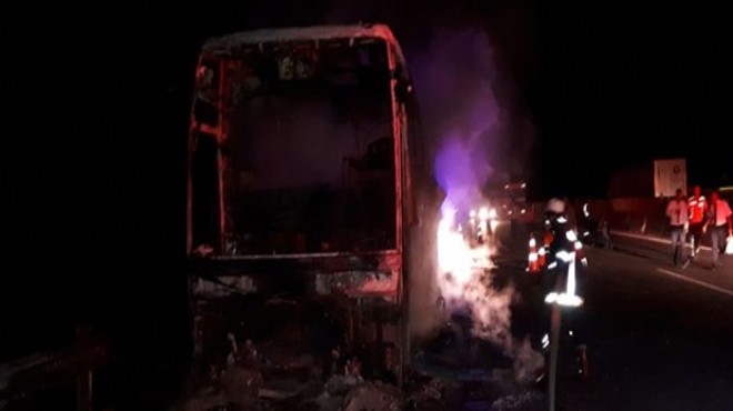 Can pazarı: Yine yolcu otobüsü yandı!