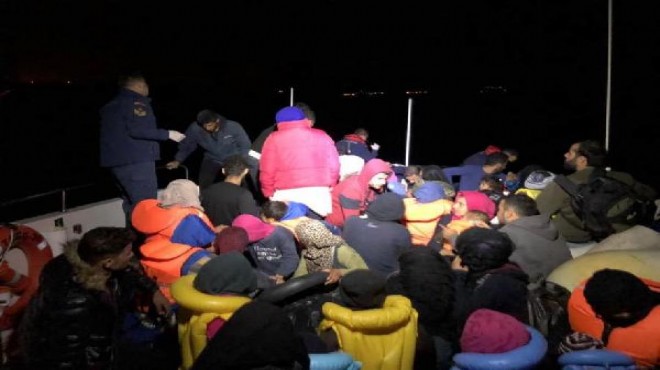 Çeşme'de 47 kaçak göçmen yakalandı