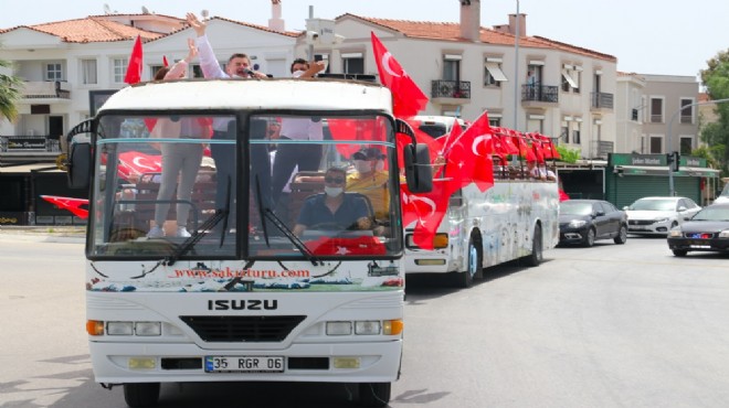 Çeşme sokaklarında 19 Mayıs coşkusu