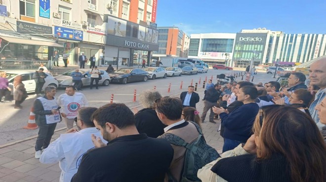 Çiğli Belediyesi nde memurlar eylemde