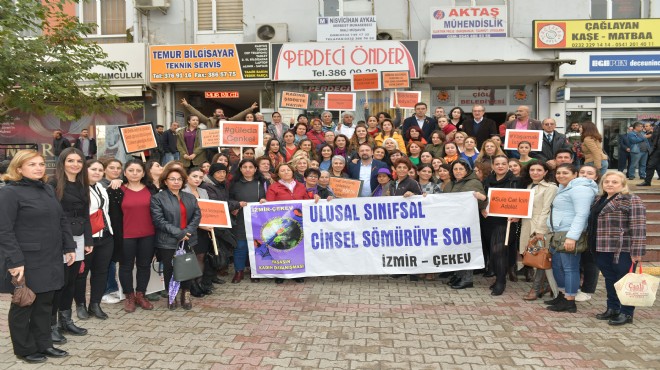 Çiğli'de kadın mücadelesine destek