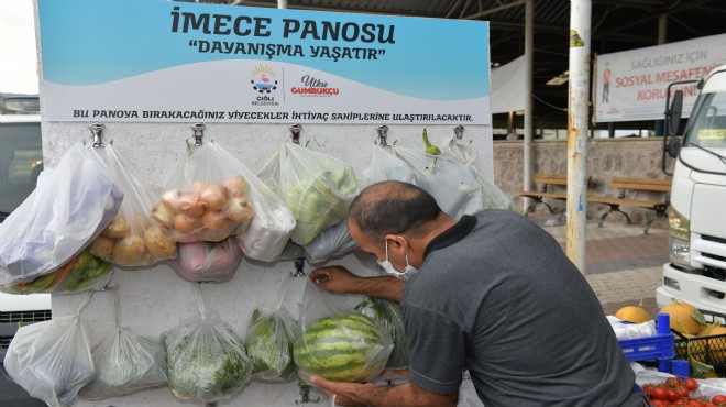 Çiğli de pazar yerlerine imece panosu