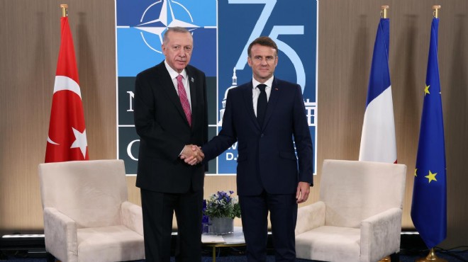 Cumhurbaşkanı Erdoğan, Macron ile görüştü