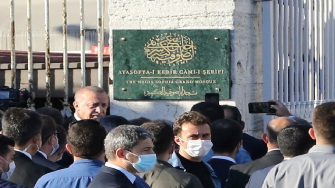 Cumhurbaşkanı Erdoğan'dan Ayasofya Camii'nde inceleme