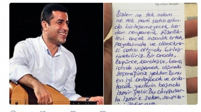 Demirtaş'tan İzmir'e mesaj: Bunu en iyi anlayacak…