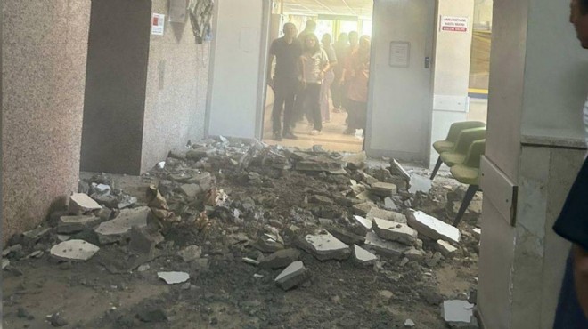 Denizli Devlet Hastanesi’nde asma tavan çöktü!