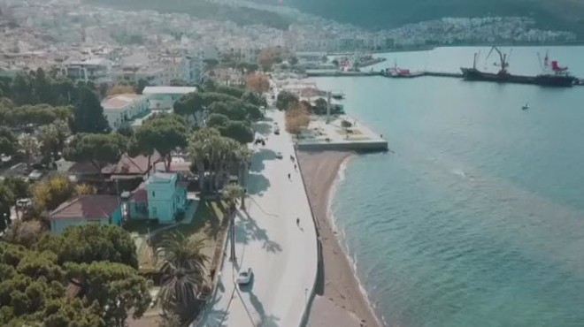 Dikili de drone destekli koronavirüs denetimi