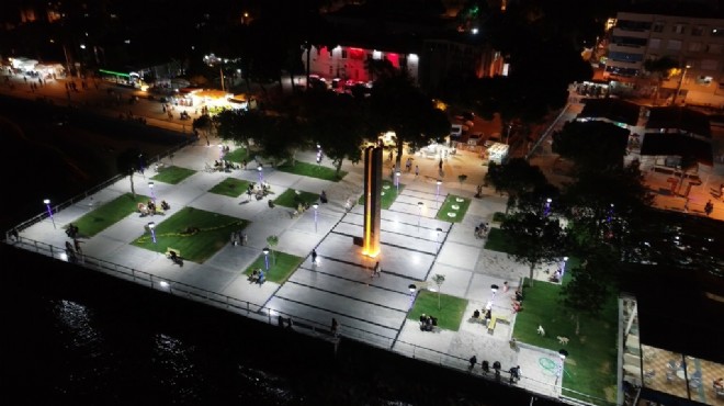 Dikili'nin simge anıtına modern dokunuş
