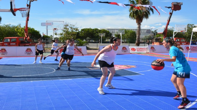 Dikili sokak basketbolu ile şenlendi