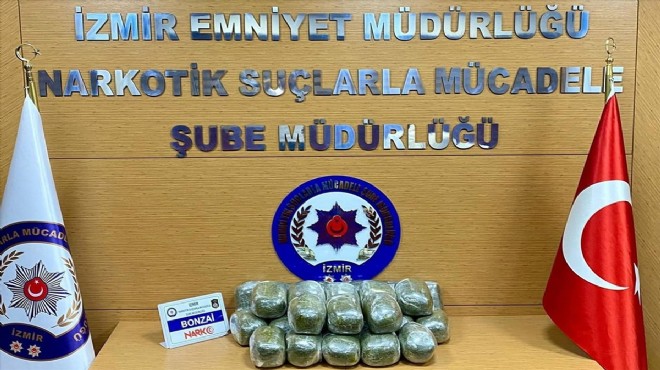 Durdurulan araçtan 26 kilo bonzai çıktı!