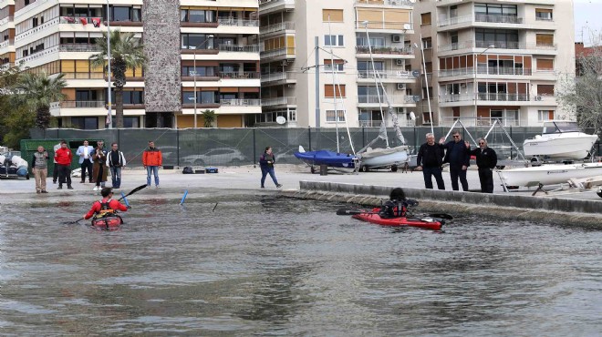 Duyarlı kanocu çifti Başkan Tugay uğurladı