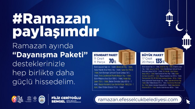 Efes Selçuk'ta Ramazan Dayanışma paketi