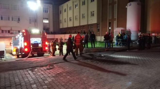 Ege Üniversitesi Hastanesi'nde korkutan yangın