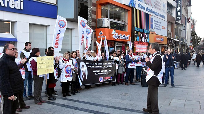 Eğitim İş ten cinsel istismar protestosu