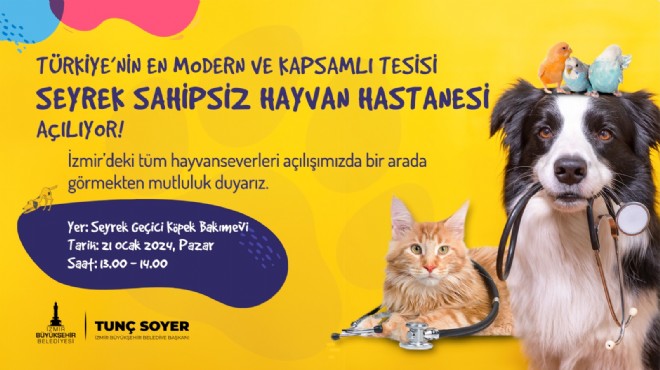 En modern can dostu hastane İzmir de açılıyor!