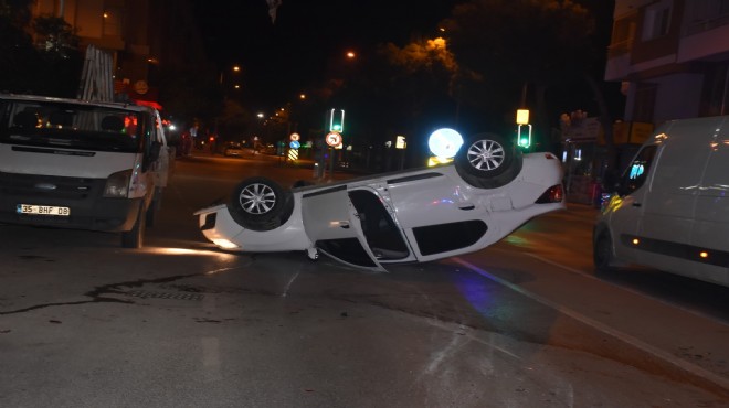 Feci kaza: Önce otomobile çarptı, sonra takla atıp kamyonete vurdu!