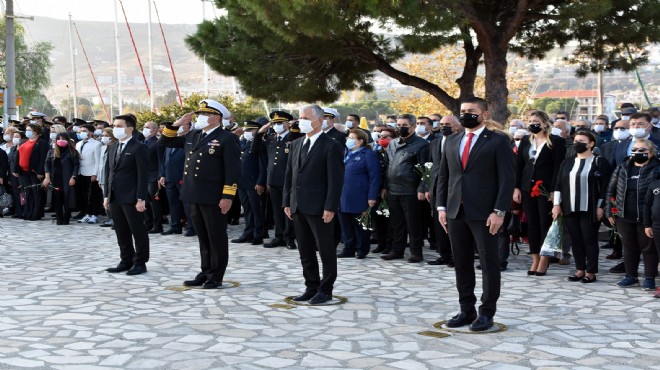 Foça'da Ulu Önder'e saygı korteji