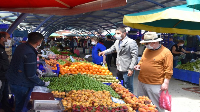 Foça pazarlarında sıkı virüs denetimi