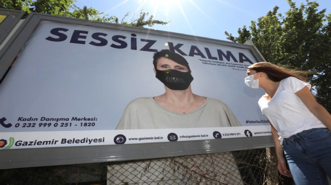 Gaziemir'de kadına şiddete karşı anlamlı çağrı!
