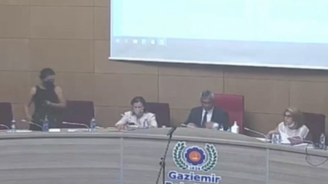 Gaziemir'de meclis oturumuna yangın haberi damgası!