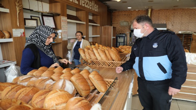 Gaziemir’de fırınlara koronavirüs denetimi