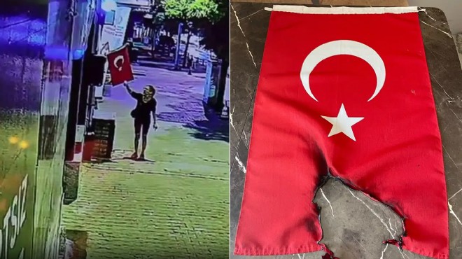 Gece vakti  bayrak  provokasyonu!