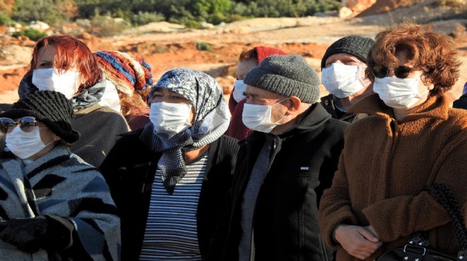 Germiyan'da bilirkişi incelemesinde maskeli tepki!