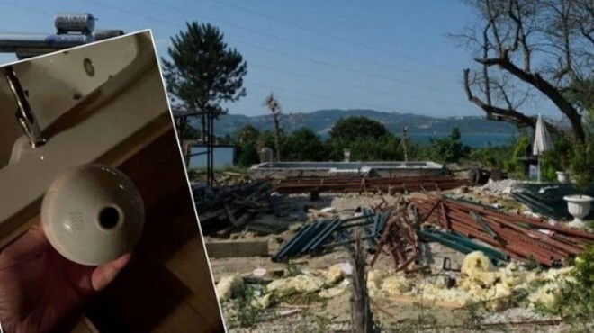 Gizli kamera bulunan bungalov yerle bir!