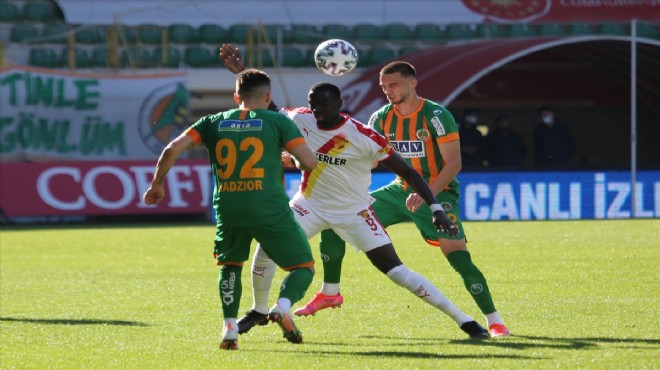 Göztepe Alanya dan puanla dönüyor: 1-1