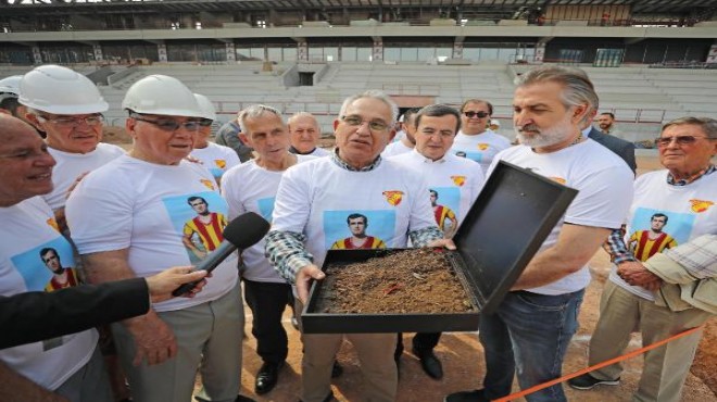 Göztepe de, efsane kaptanın toprağı yeni statta