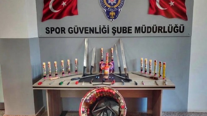 Göztepe nin taraftar otobüsünden cephanelik çıktı!