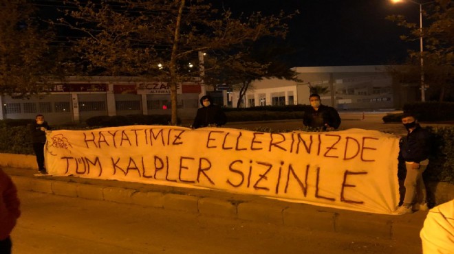 Göztepe taraftarından anlamlı destek