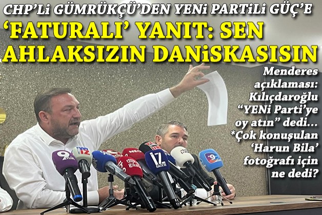 Gümrükçü'den Güç'e 'faturalı' yanıt: Sen ahlaksızın daniskasısın