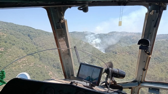 Güzelbahçe'de orman yangını: Havadan karadan müdahale