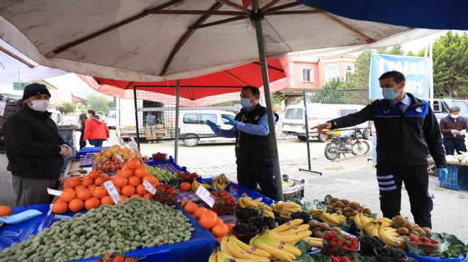 Güzelbahçe'de semt pazarlarına sıkı denetim