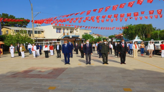 Güzelbahçe de sosyal mesafeli tören