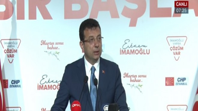 İmamoğlu: YSK'ya göre biz kazandık