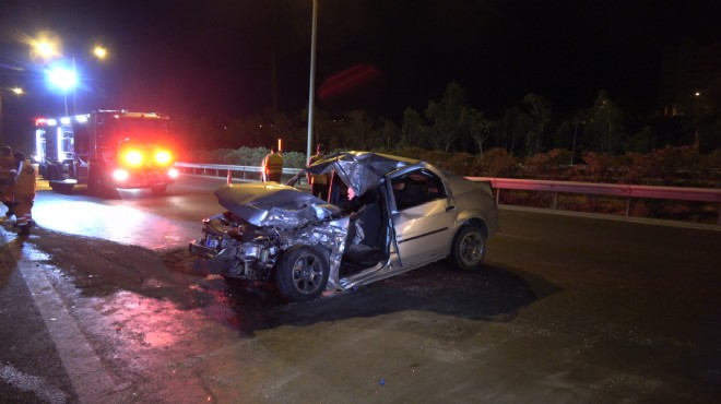 İzmir Çevreyolu'nda korkunç kaza: 1 ölü, 1 yaralı