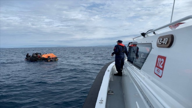 İzmir açıklarında 45 göçmen kurtarıldı