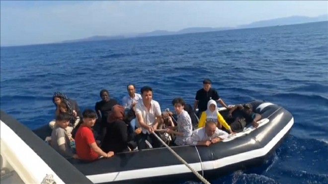 İzmir açıklarında çoluk çocuk umut yolculuğu!