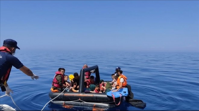 İzmir de 172 düzensiz göçmen kurtarıldı