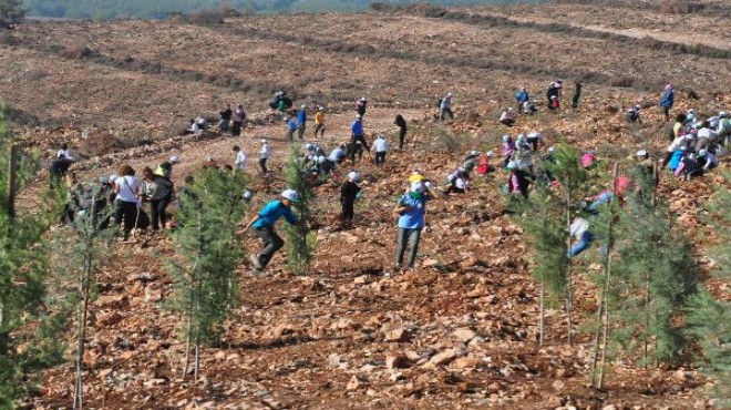 İzmir'de 2 bin öğrenci adına fidan dikildi