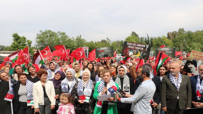 İzmir de AK Partili kadınlardan Gazzeli anneler için açıklama